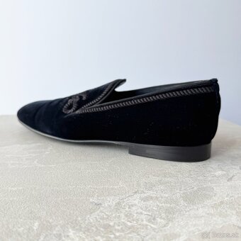 Originál LOUIS VUITTON pánske modré navy topánky loafers - 4
