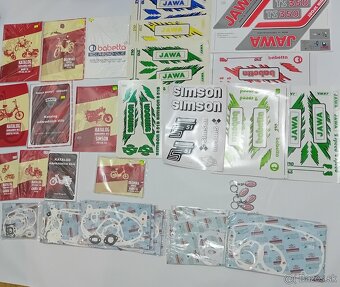Polepy , nálepky, samolepky JAWA , BABETTA,PIONIER ,ČZ - 4