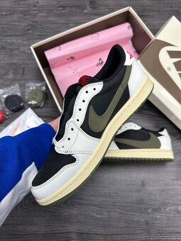 JORDAN 1 OG SP TRAVIS SCOTT REVERSE Olive tenisky - 4