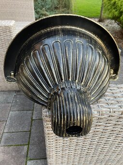 kovove zahradne umyvadlo 61cm zlata patina - 4