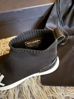 karl lagerfeld black/white damske trendy tenisky - 4