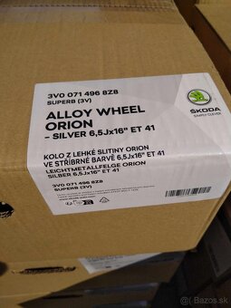Alu 5 x 112 16" originál ŠKODA,100 % stav. - 4