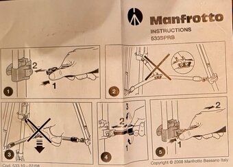 Manfrotto 537SPRB – stredová rozpera - 4