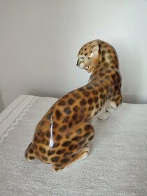 Royal dux porcelánová soška leopard - 4