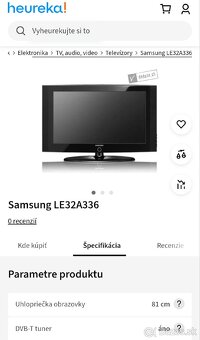 Predám LCD TV Samsung LE32A336J1D - 4