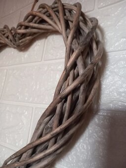 Veľké závesné drevené srdce 36x36 cm - 4