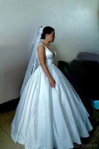 Saténove svadobné šaty - 4