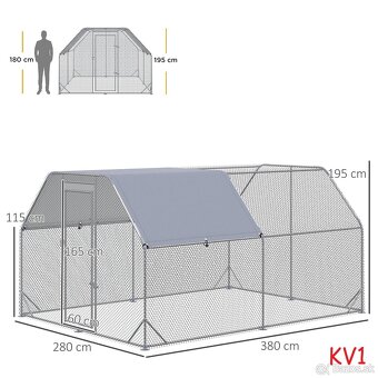 Klietkový výbeh s plachtou pre sliepky - 4