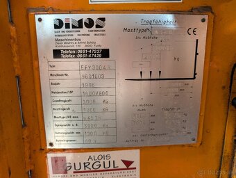 DIMOS elektrický bočný vysokozdvižný vozík EFY3004-R - 4