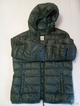 Elegantný tyrkysovy kabátik, čierny kabátik, zimné bundy - 4