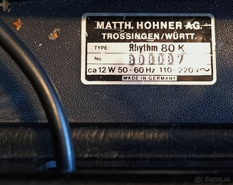 PREDÁM VZÁCNY VINTAGE BICÍ AUTOMAT HOHNER RHYTM 80 1977 - 4