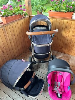 Kombinovaný kočík Moon Scala Navy + vajíčko Cybex Aton 5 - 4