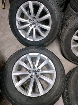 ❄️zimná 4ks alu disky orig. VW 5x112 R18 pneu 7mm 255/60 r18 - 4