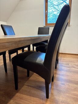 SET Jedalensky stôl masiv dub 240 x 100 , 6 x stolicka - 4