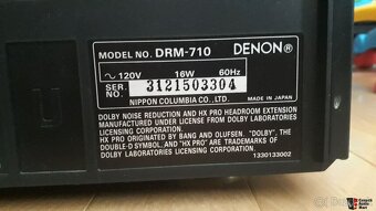 Kúpim kazetový deck Denon DRM-710 na foto aj nefunkčný - 4