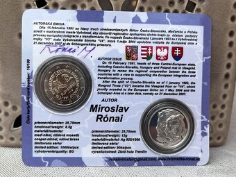 Ronai Coincard 2 euro Slovakia VISEGRAD + STRIEBORNÝ ŽETÓN - 4