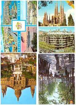 Pohľadnice mix svet farebne 1 - 4