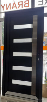 PLASTOVÉ VCHODOVÉ DVERE ANTRACIT S MADLOM 980mm.x2080mm. - 4