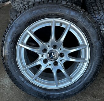 5x112 R16 6,5J ET49 Mercedes Benz + 205/55 R16 zimné - 4