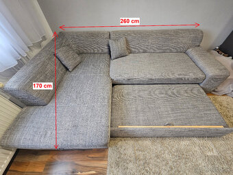 Rozkladací rohový gauč - ľavý - 4