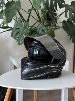 Motocyklová prilba W-TEC, čierna, veľkosť L + číry vizier - 4