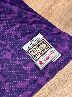 Mitchell & Ness dres BAPE x Lakers XL fialovy - 4