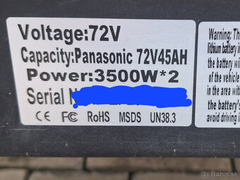 Elektrická kolobežka FLJ - scooter ,vykon 7000W dual motor - 4