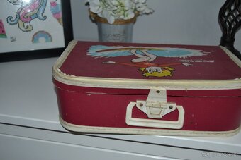 Retro detský kufrík červený - 4