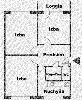 3 izbový byt, Nad jazerom - Galaktická, pôvodný stav, 67m2 - 4