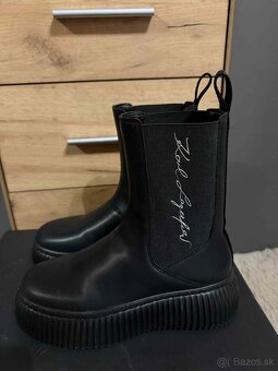 karl lagerfeld original luxusne stylove cizmy na platforme - 4