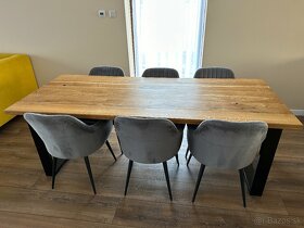 Dubový jedálenský stôl, masív 220cm x 90cm - 4