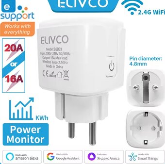 ELVICO Smart Plug - Inteligentná Zástrčka 5 kusov/16A - 4