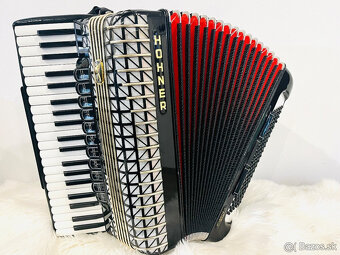 Predám akordeón Hohner Atlantic 120 bas De Luxe Výborný zvuk - 4