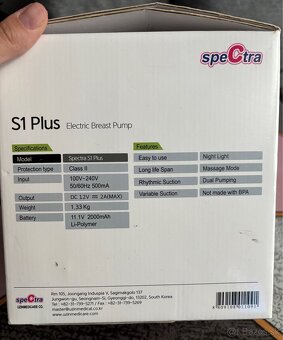 Výkonná odsávačka materského mlieka Spectra S2 Plus - 4