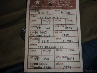 Predám: pracovné obleky do zimy,, PREŚIVAKY - 4