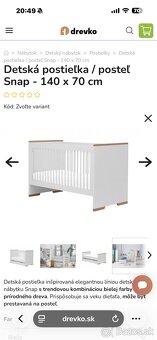 Detská postieľka/posteľ Snap - 140x70 cm - 4