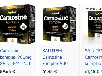 Predám Carnosine Komplex - 4