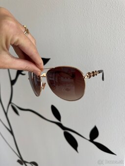 Dámske slnečné okuliare Jessica Simpson aviator štýl zlate - 4