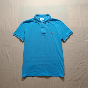 Lacoste svetlomodrá polokošeľa s krátkym rukávom tričko M - 4