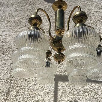 Velky Retro luster lampa Kamenicky Senov Vintage - 4