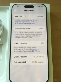 Predám Iphone 16 pro max 256 gb prírodný titán - 4