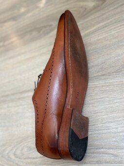 Elegantné formálne topánky BROGUE OXFORD (46) - ručná výroba - 4