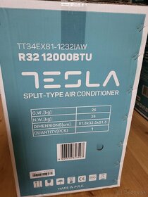 Predám novú nástennú klimatizáciu Tesla Select 3,5 kw - 4