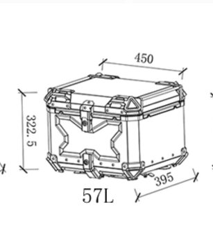 Kufor na motorku 57L - Nový - 4