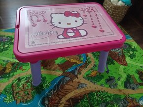 Detsky stolik s úložným priestorom a stolička Hello kitty - 4