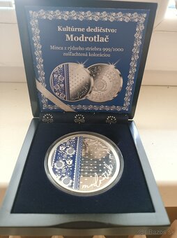 Strieborná minca Modrotlač - 4