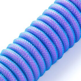 CableMod Pro Coiled Keyboard Cable / Light Blue - 4