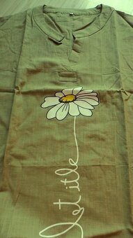 Zelená/khaki letná blúzka, v. L/XL - 4