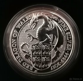 Strieborné mince séria Queen's beast - 4