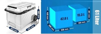 Elektrická autochladnička s kompresorom a mrazničkou s objem - 4